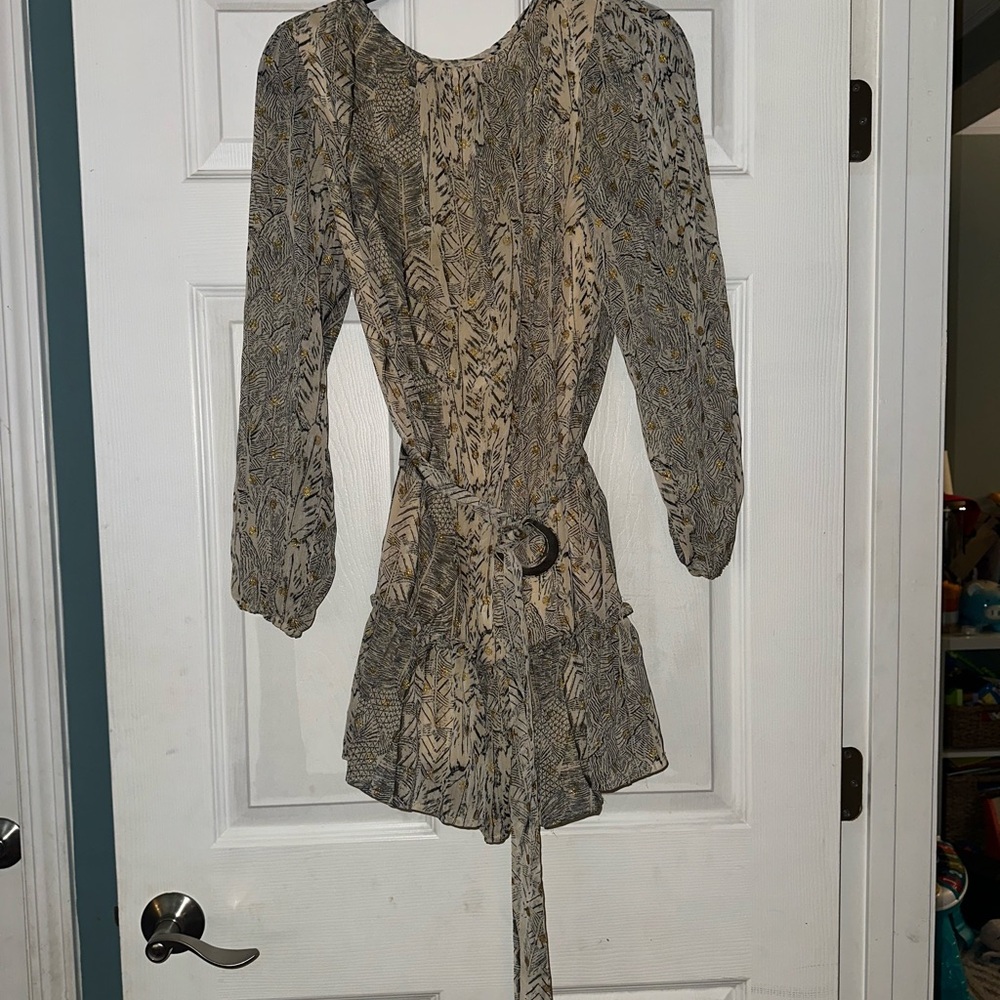 VICI - Patterned Dress with Gold Accents